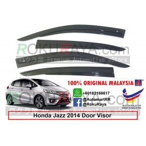 Honda Jazz ( 3rd Gen ) 2013 AG Door Visor Air Press Wind Deflector (AG Mugen Design)